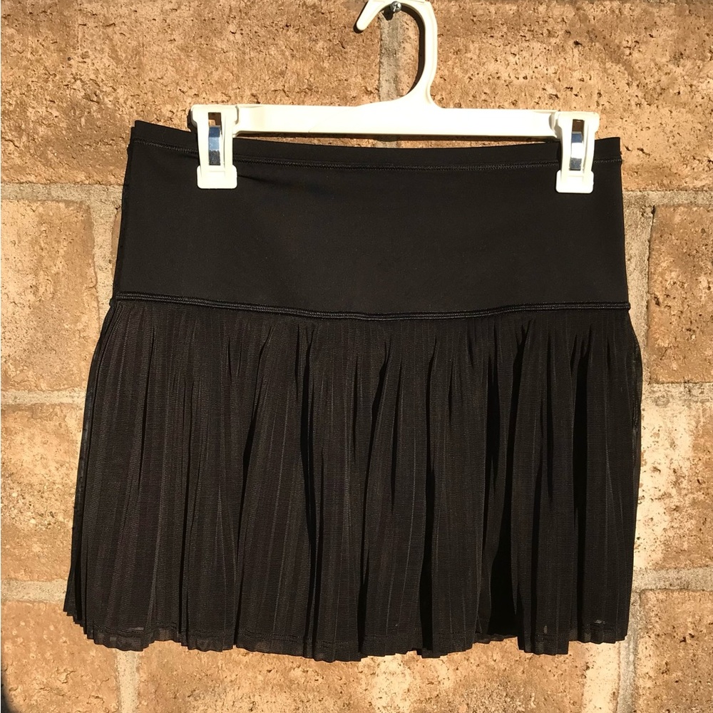 Athleta Black Pleated Mini Skirt